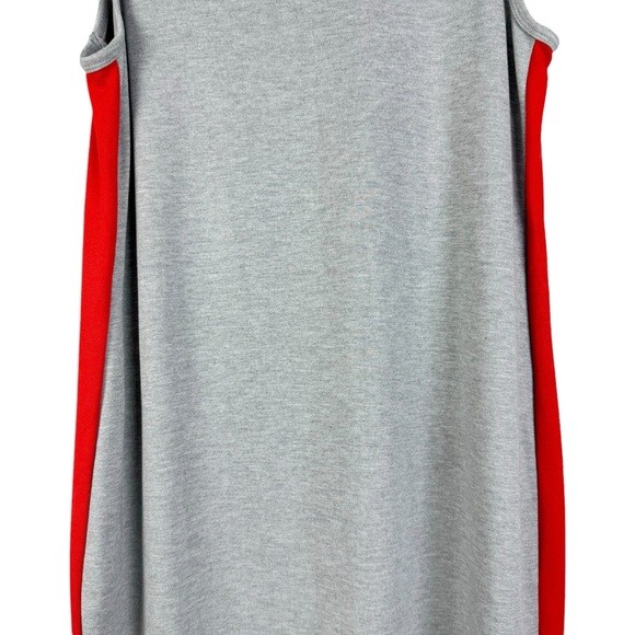Mossimo Gray Sheath T-shirt Dress Red Side Stripes Size Large - Picture 3 of 7